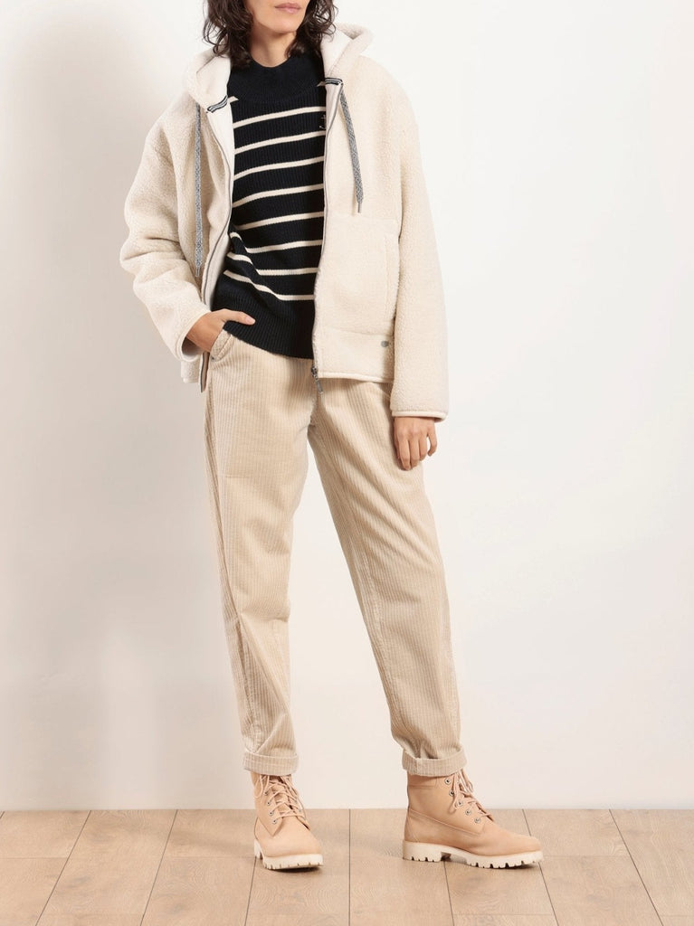 Blouson à capuche sherpa