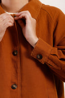 Manteau léger en coton lin natté