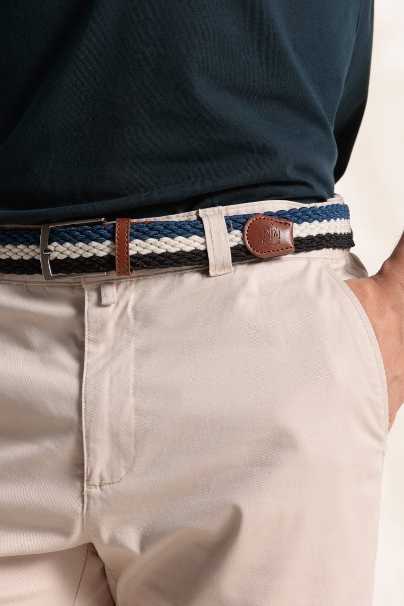 Pantalon chino taille élastiquée en gabardine de coton - Mat de Misaine