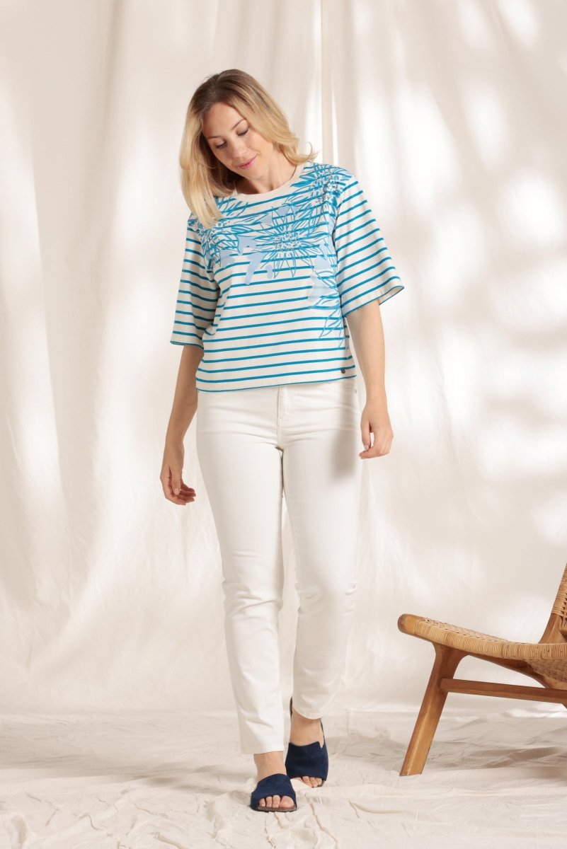 Pantalon Femme Cecil - Taille Moyenne, Jambes Fines, Taille Élastique Avec Cordon