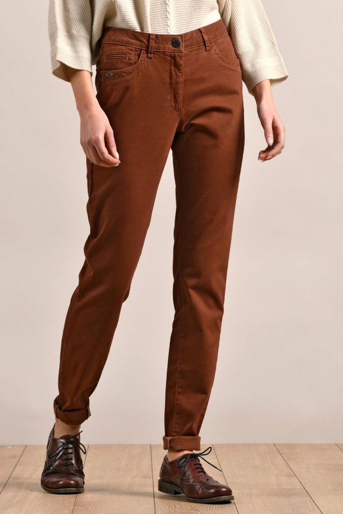 Pantalon slim en satin de coton écoresponsable - Mat de Misaine