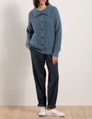 Pantalon taille élastiquée avec jambe arrondie en flanelle - Mat de Misaine