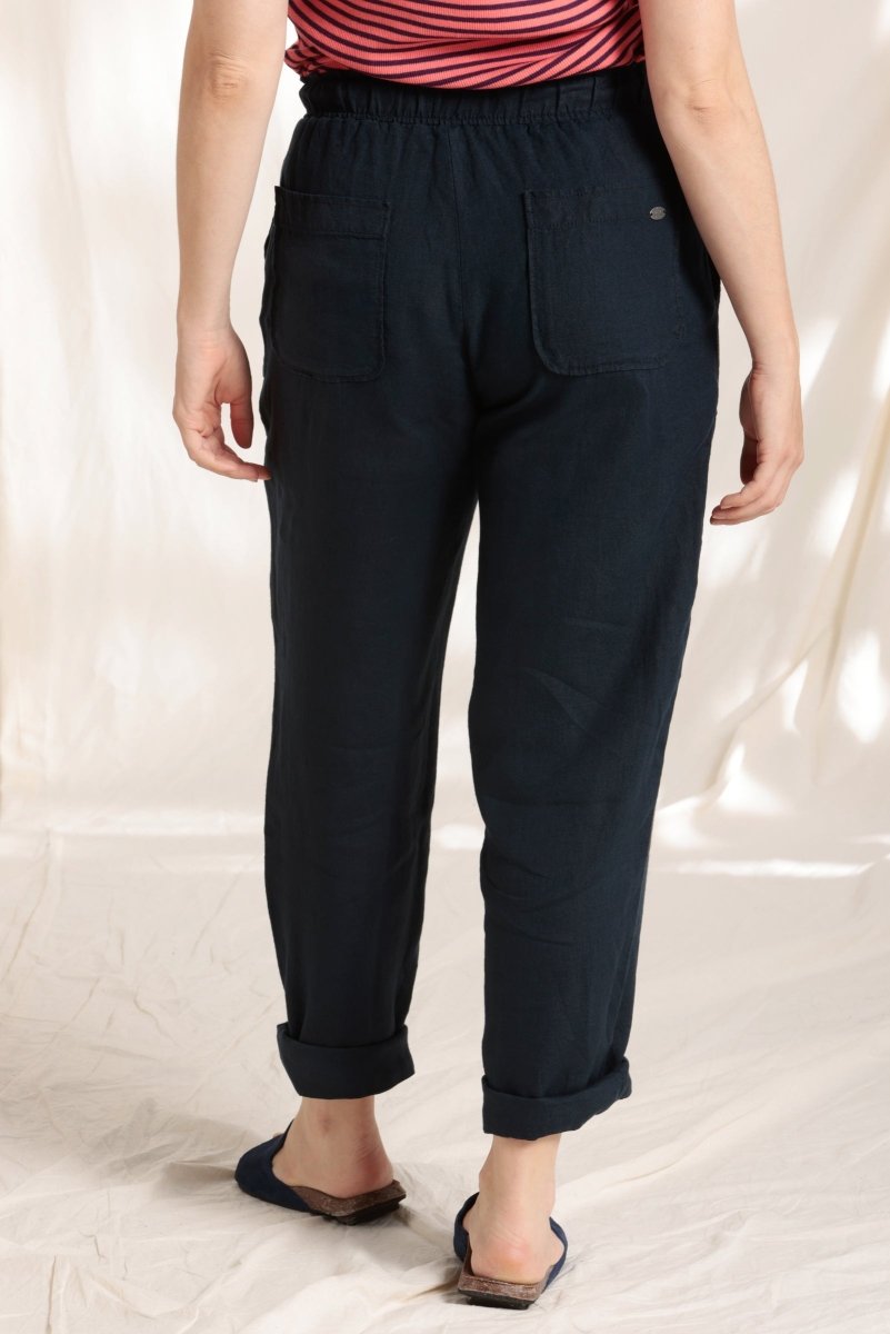 Pantalon taille élastiquée en lin - Mat de Misaine