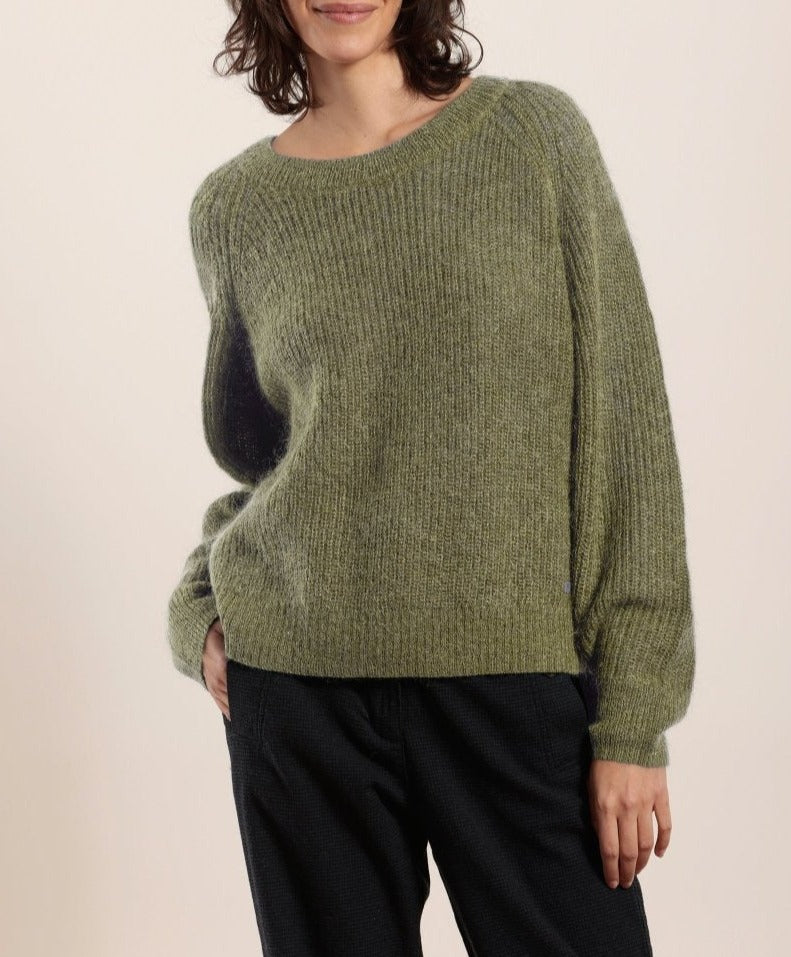 Pull avec dos boutonn en mohair Mat de Misaine