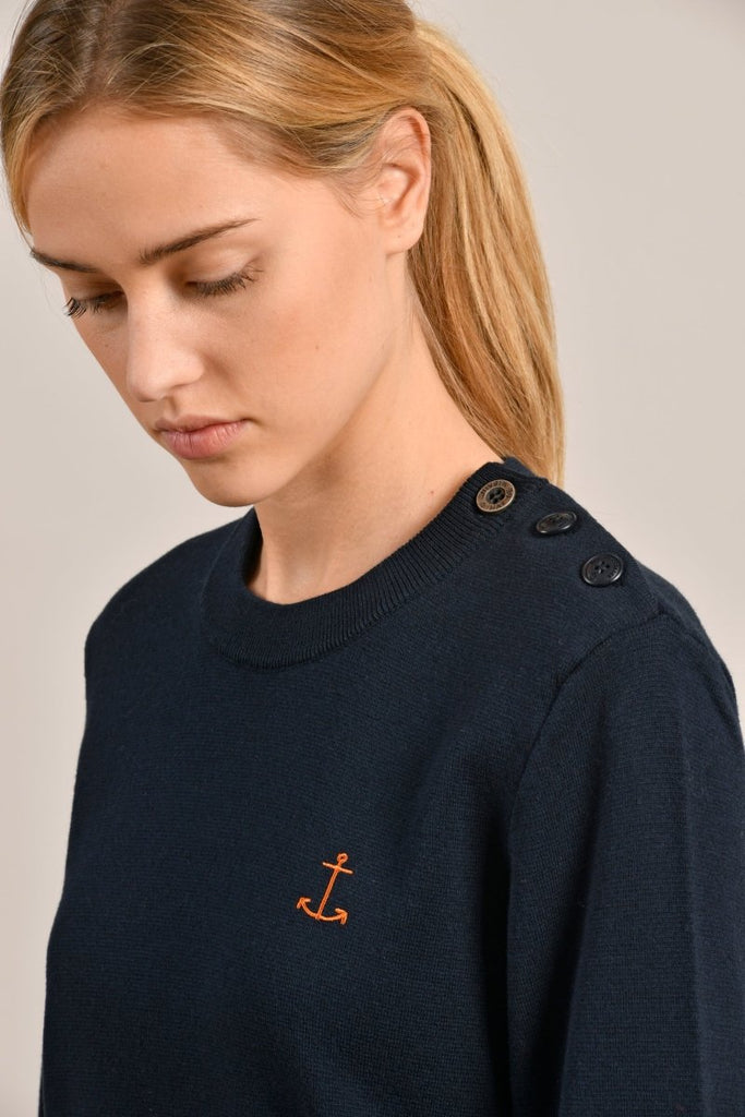 Pull marin avec rayure manches - Mat de Misaine